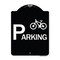 Signmission Bicycle Parking With Graphic Heavy-Gauge Aluminum Architectural Sign, 24" x 18", BW-1824-24325 A-DES-BW-1824-24325 - alternate 1